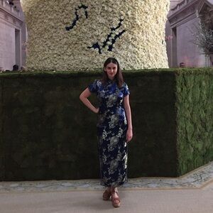 Chinese style mandarin collar dress worn to met gala